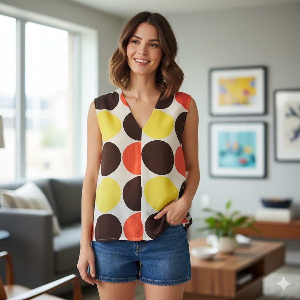 Totem Multicolor Polka Dot Blouse Size 1